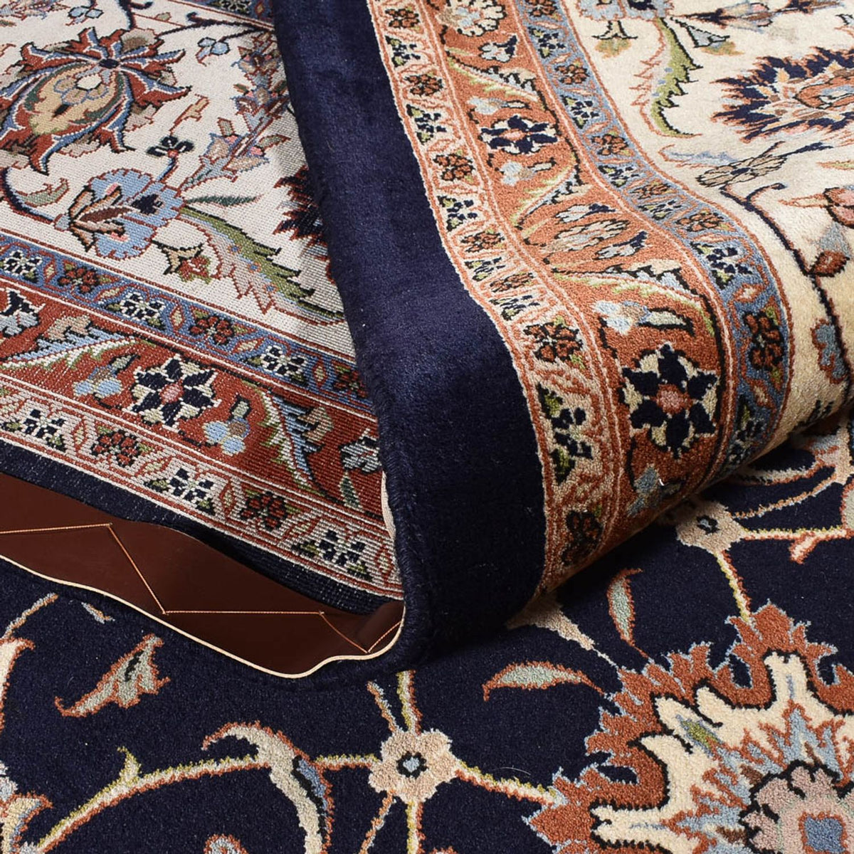 Persisk tæppe - Classic - Royal - 389 x 304 cm - mørkeblå