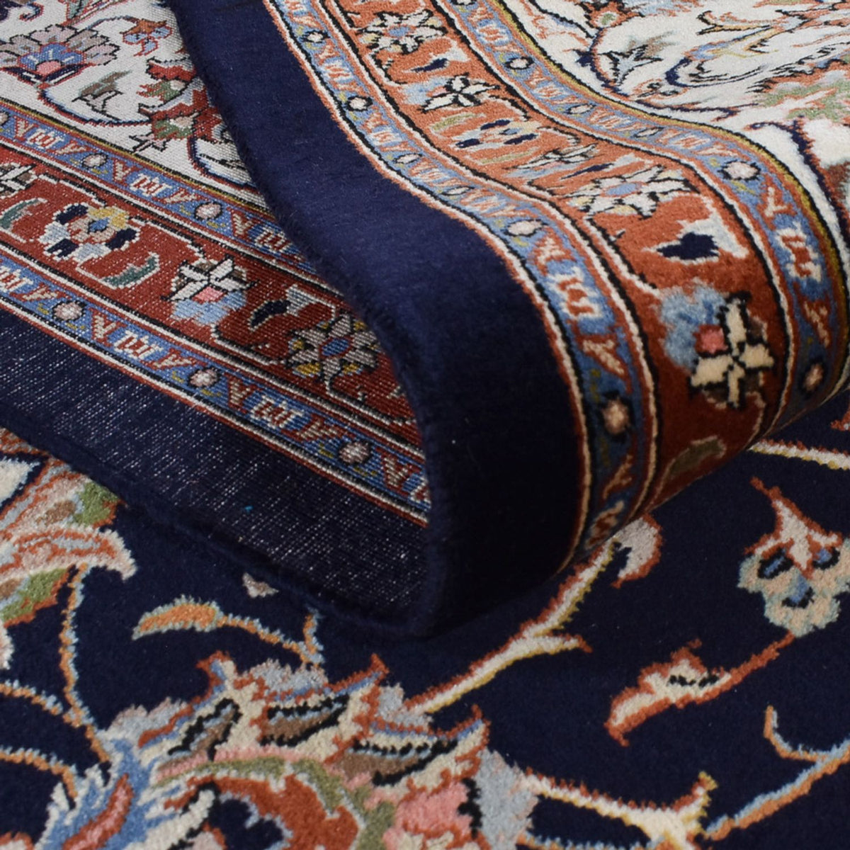 Persisk tæppe - Classic - Royal - 340 x 248 cm - mørkeblå