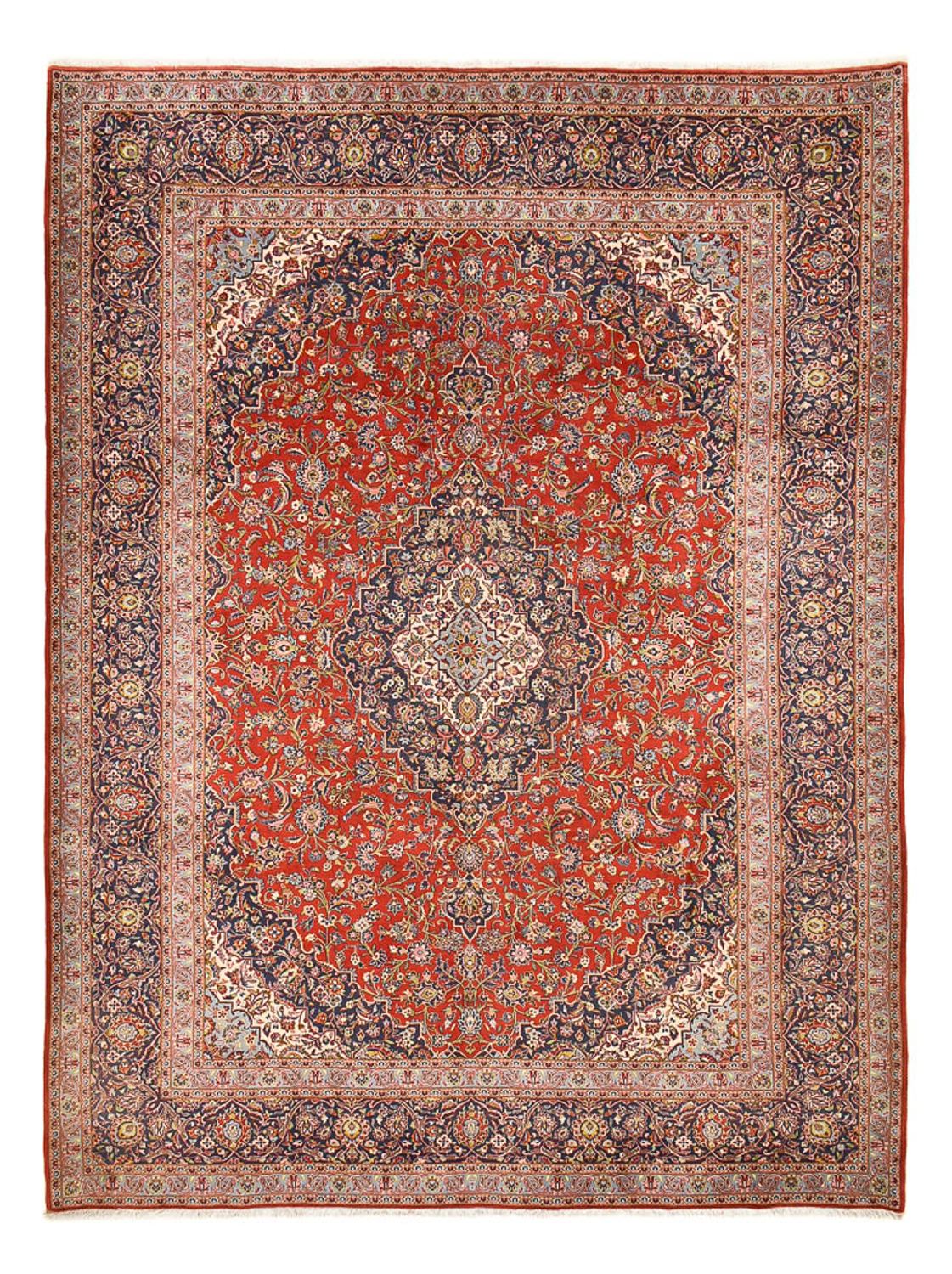 Persisk tæppe - Keshan - 415 x 307 cm - rød