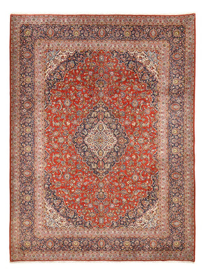 Persisk tæppe - Keshan - 415 x 307 cm - rød