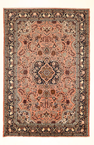 Persisk tæppe - Nomadisk - 320 x 212 cm - lysrød