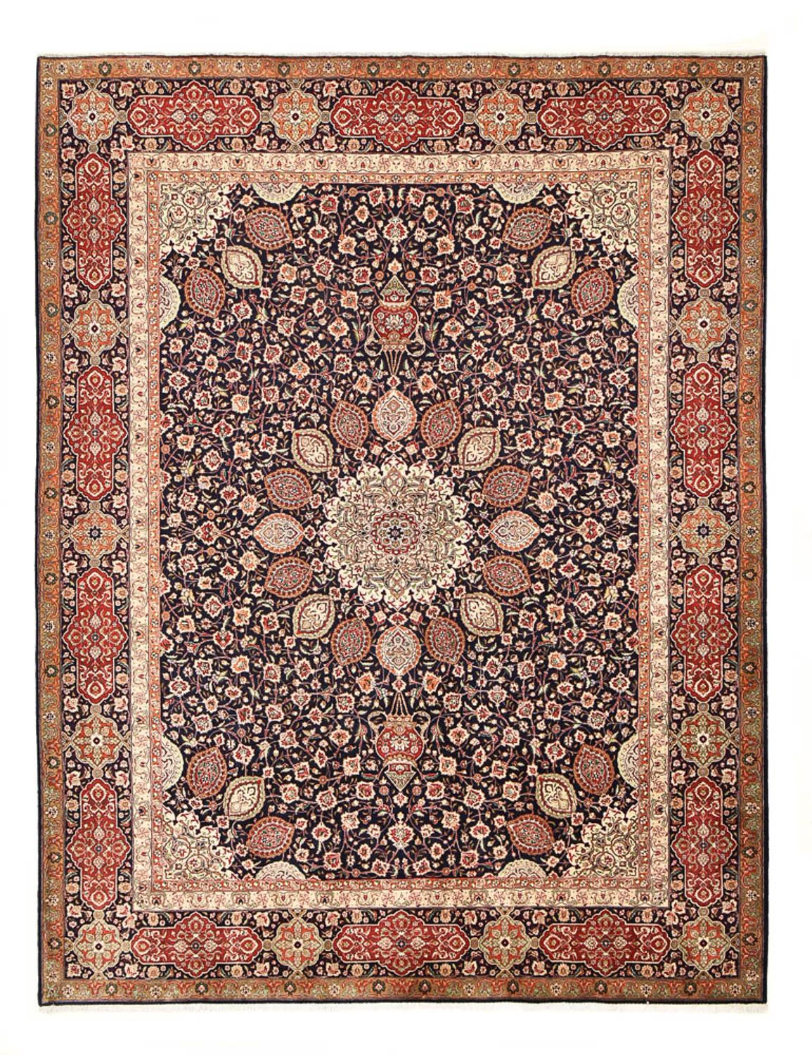 Persisk tæppe - Tabriz - Royal - 392 x 302 cm - rust