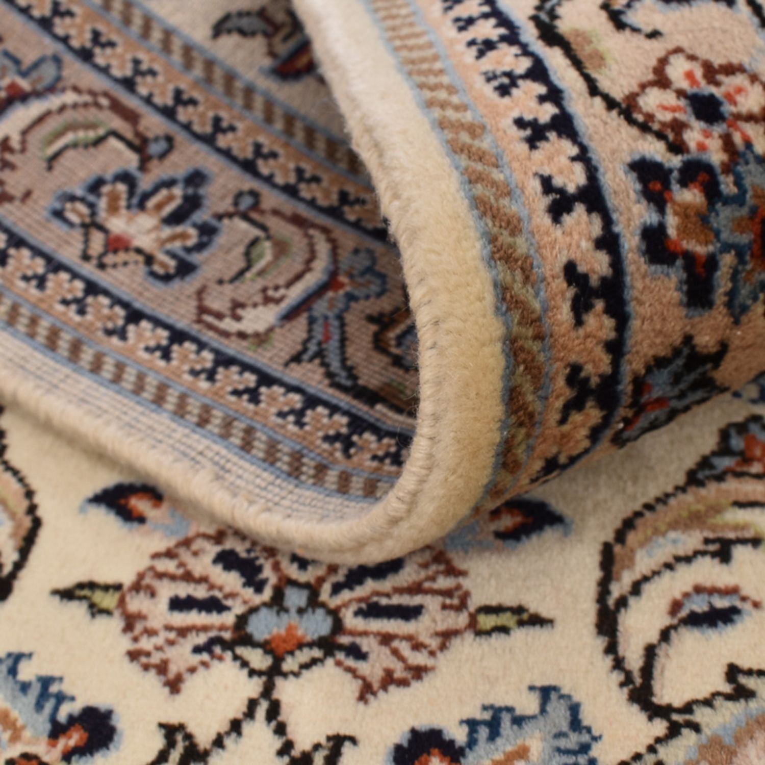 Løber Persisk tæppe - Keshan - 370 x 80 cm - beige