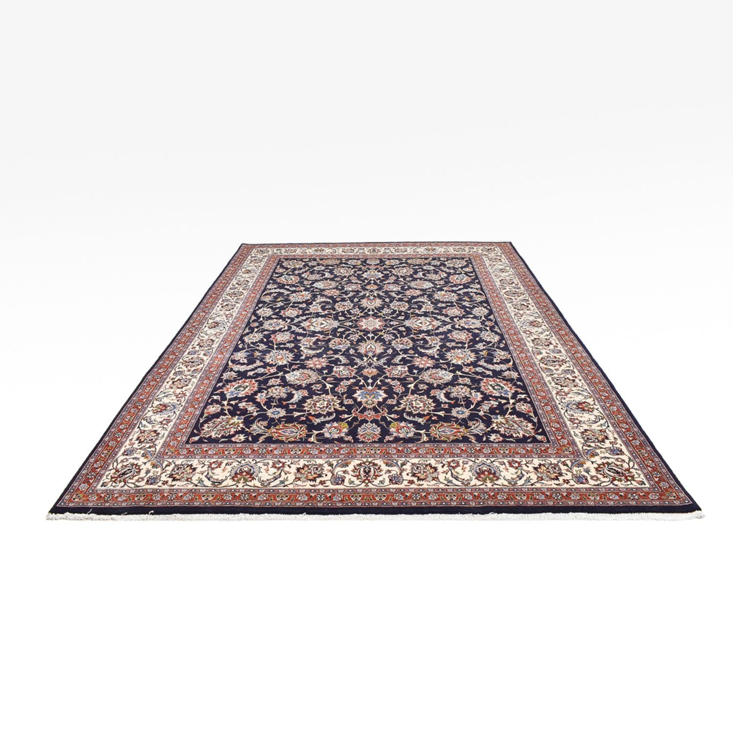 Persisk tæppe - Classic - Royal - 340 x 244 cm - mørkeblå