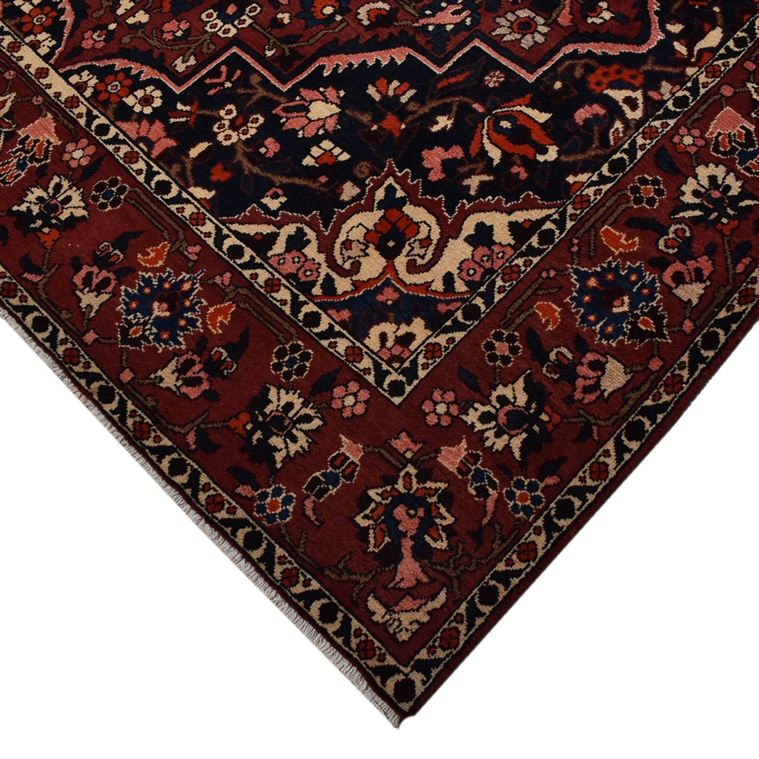 Persisk tæppe - Nomadisk - 320 x 207 cm - vin rød
