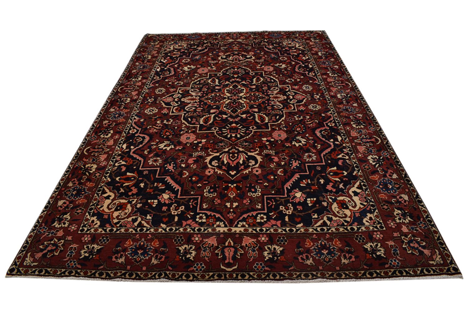 Persisk tæppe - Nomadisk - 320 x 207 cm - vin rød