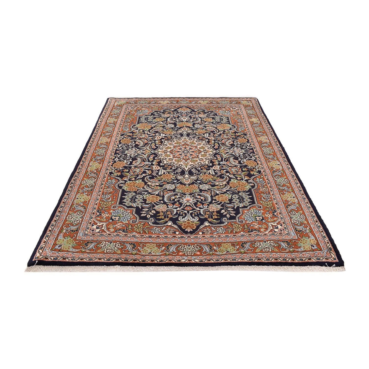 Persisk tæppe - Classic - 202 x 138 cm - mørkeblå