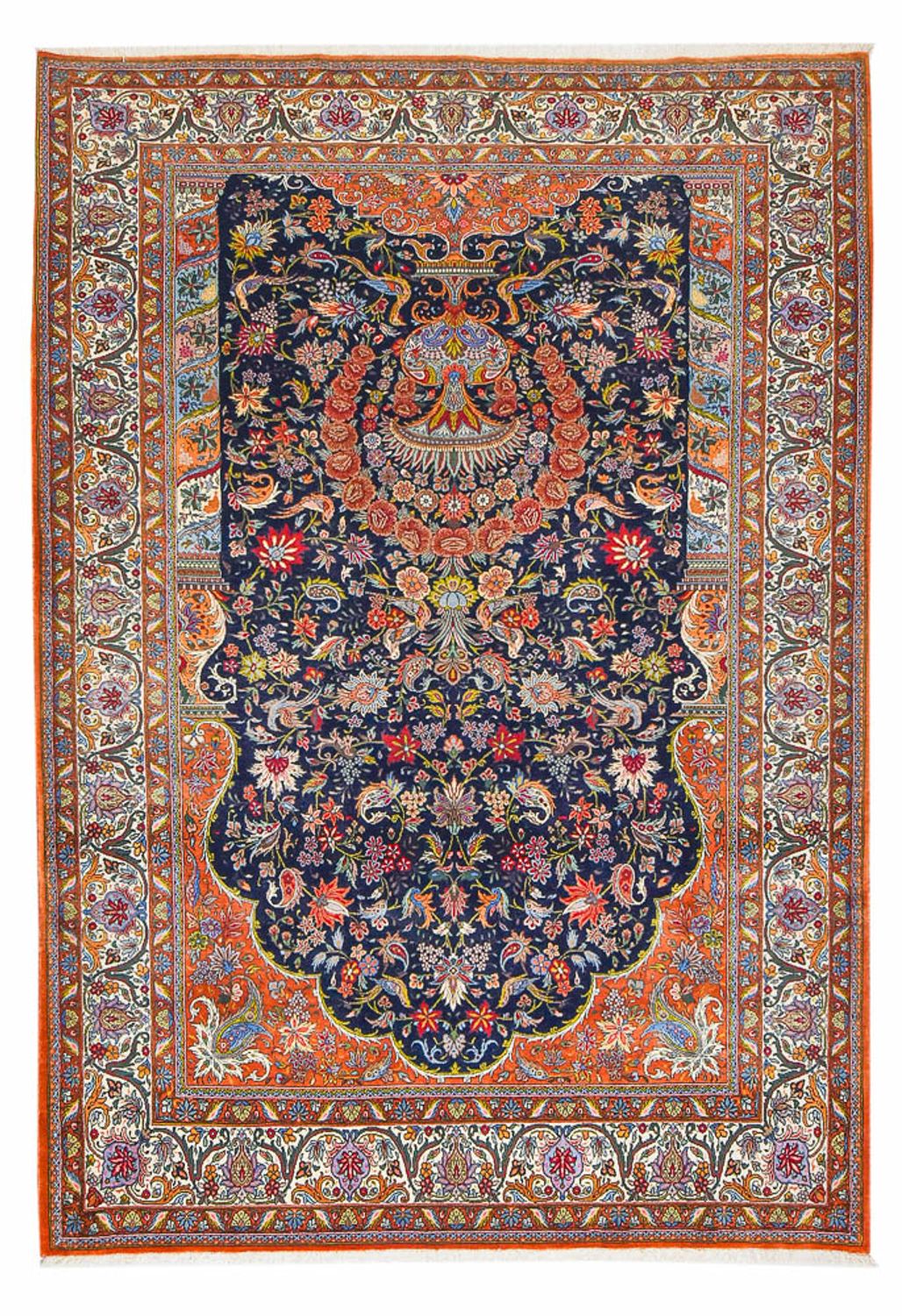 Persisk tæppe - Nomadisk - 293 x 206 cm - mørkeblå