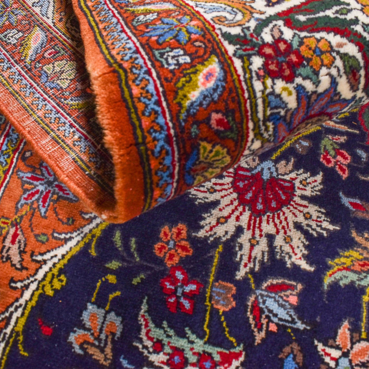 Persisk tæppe - Nomadisk - 293 x 206 cm - mørkeblå