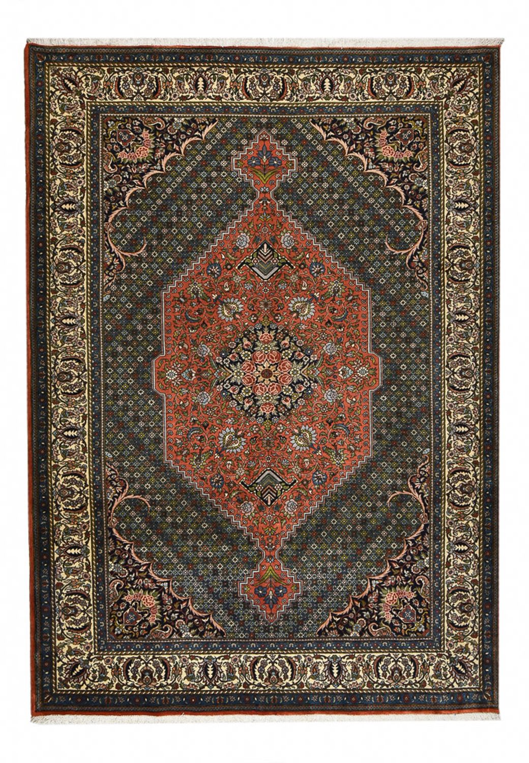 Persisk tæppe - Nomadisk - 300 x 208 cm - mørkegrøn