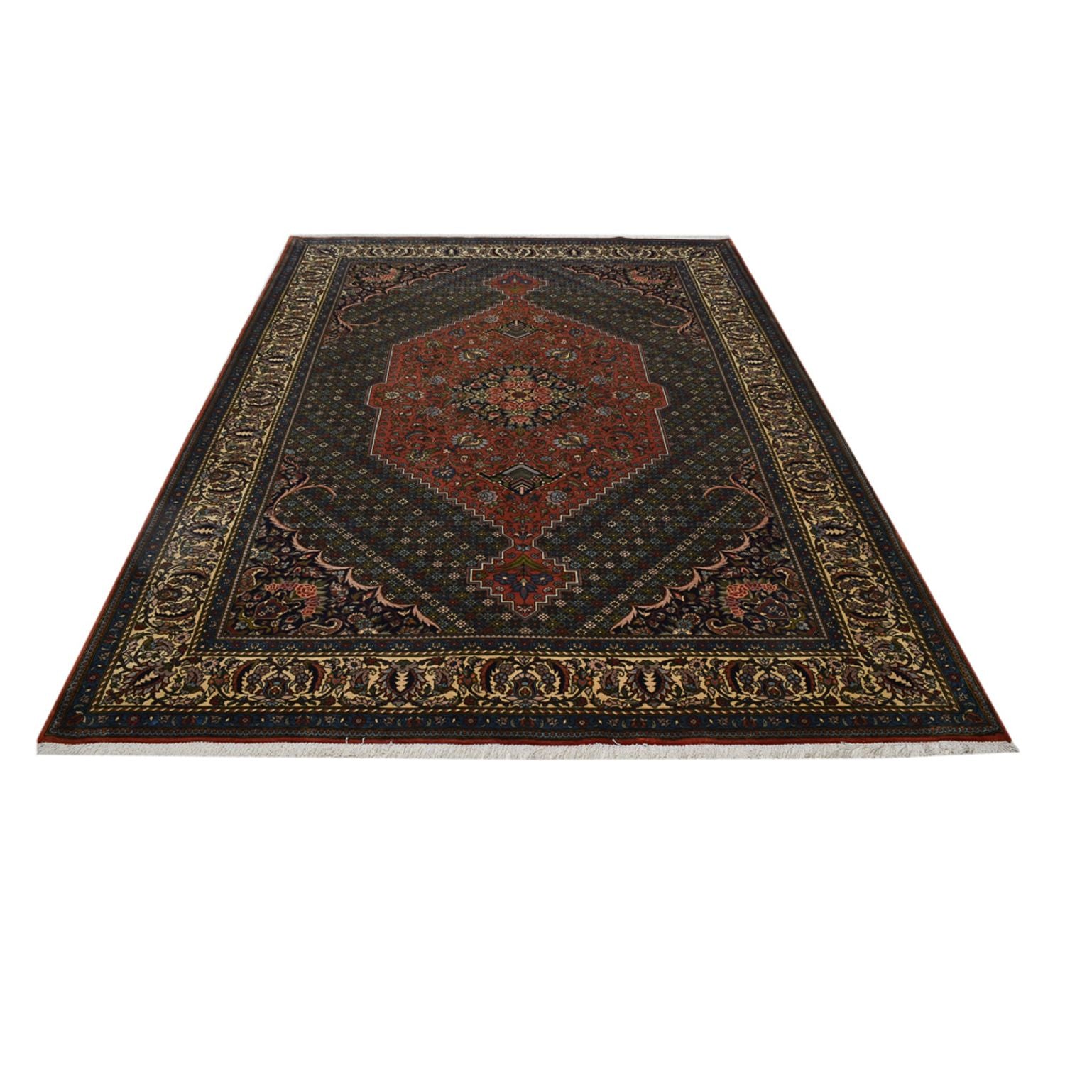 Persisk tæppe - Nomadisk - 300 x 208 cm - mørkegrøn