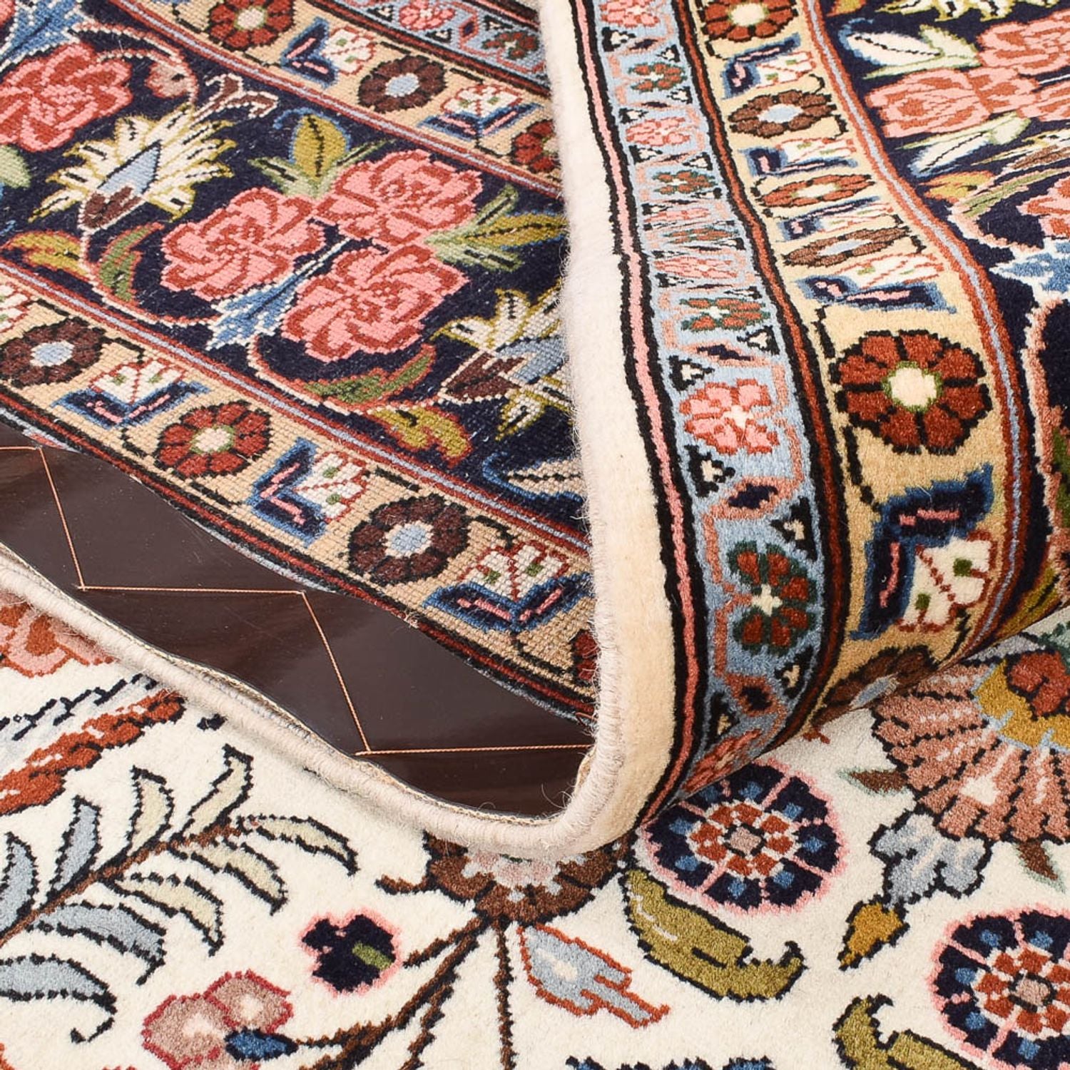 Persisk tæppe - Bijar - 233 x 178 cm - lys beige