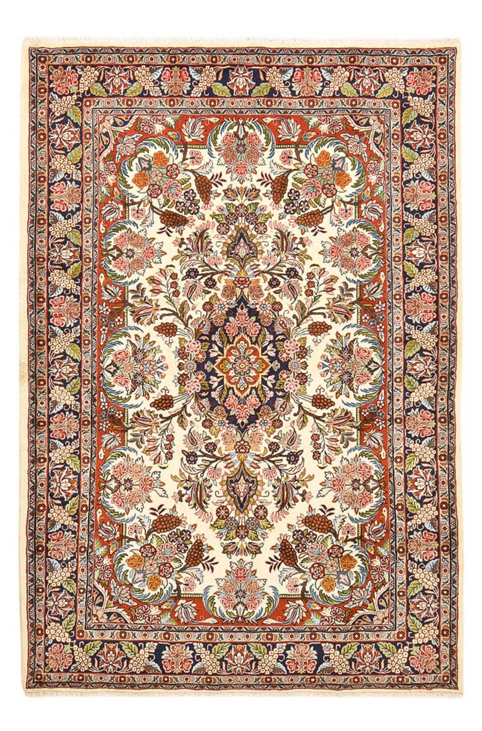 Persisk tæppe - Bijar - 204 x 138 cm - lys beige