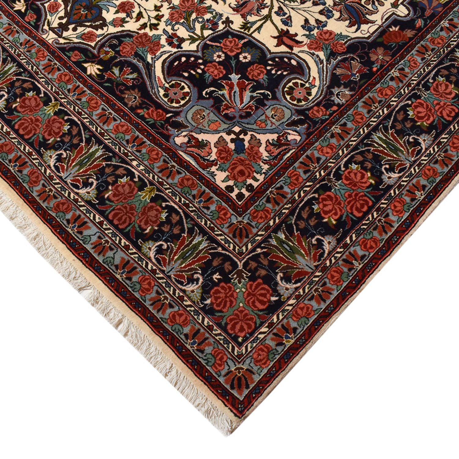 Persisk tæppe - Bijar - 298 x 203 cm - lys beige