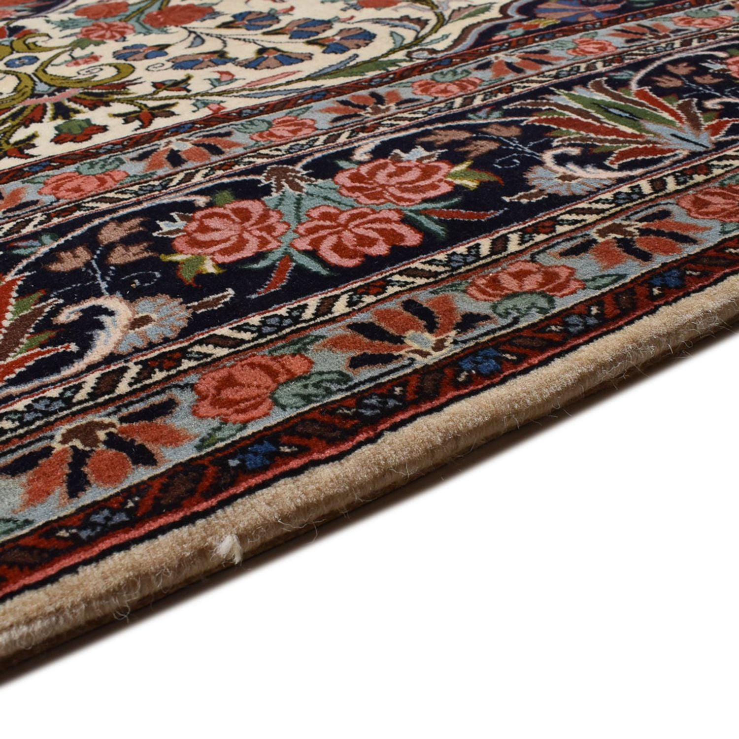 Persisk tæppe - Bijar - 298 x 203 cm - lys beige