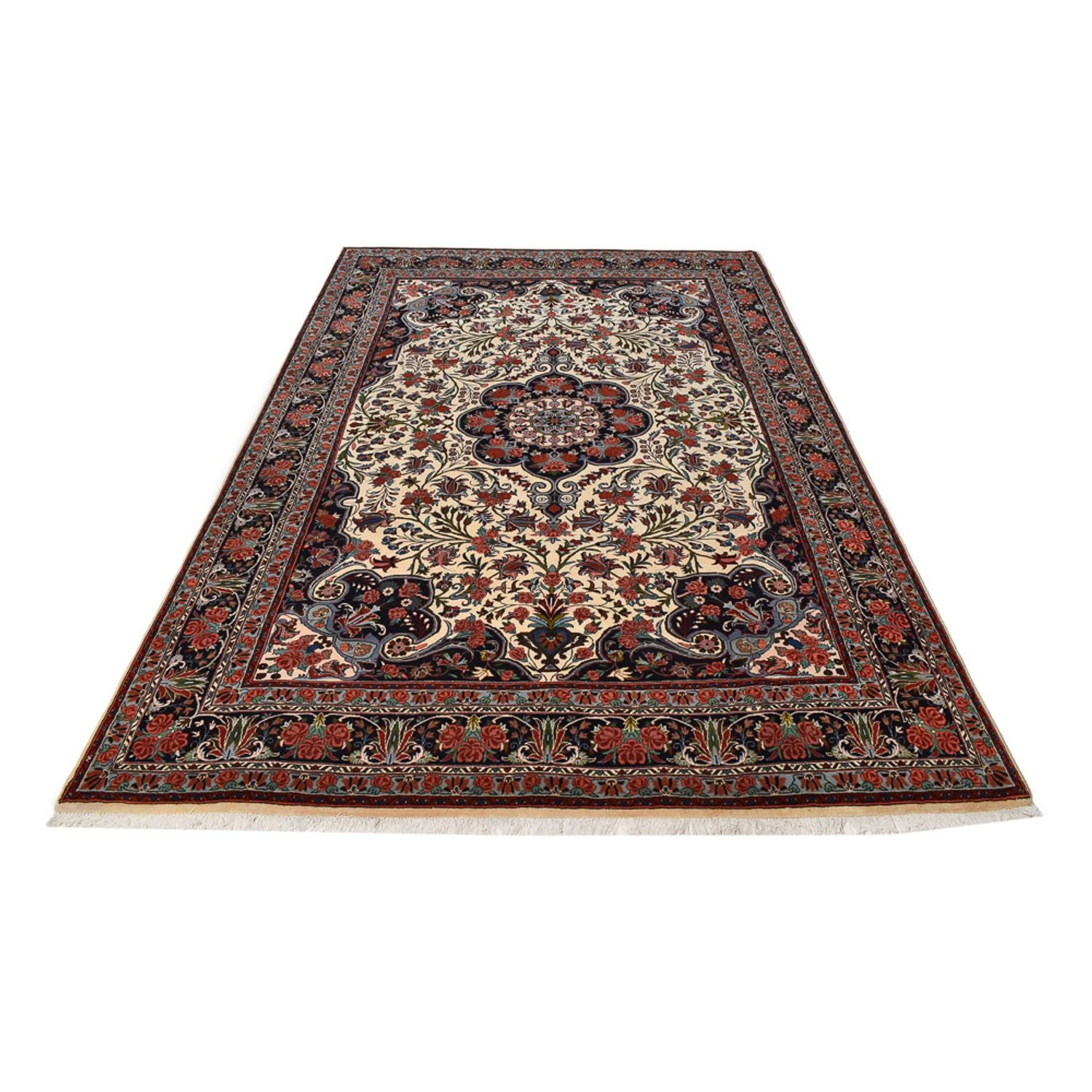 Persisk tæppe - Bijar - 298 x 203 cm - lys beige
