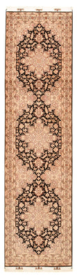 Løber Persisk tæppe - Tabriz - Royal - 305 x 80 cm - lys beige