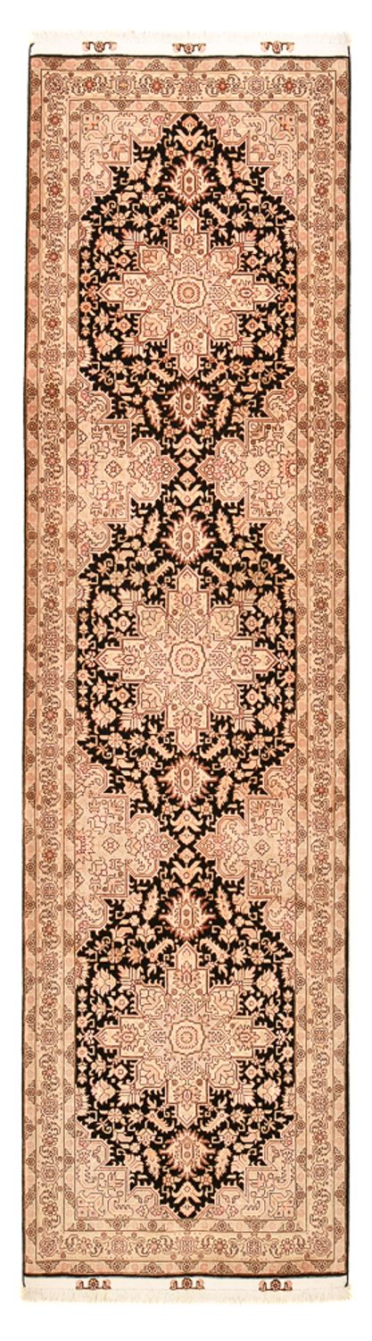 Løber Persisk tæppe - Tabriz - Royal - 305 x 80 cm - lys beige