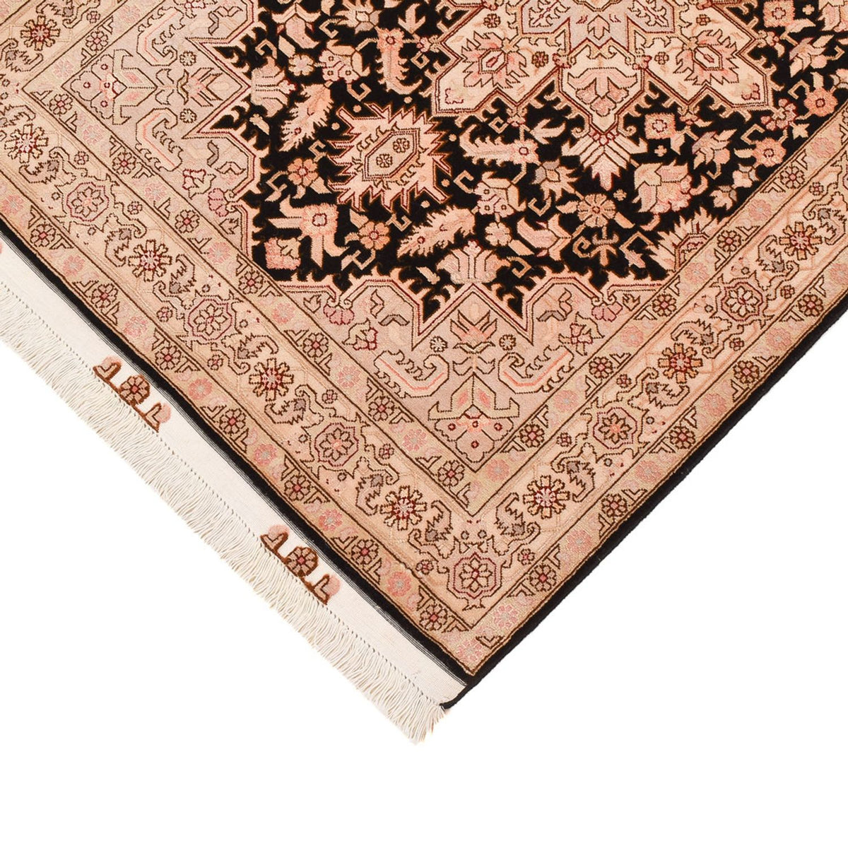 Løber Persisk tæppe - Tabriz - Royal - 305 x 80 cm - lys beige