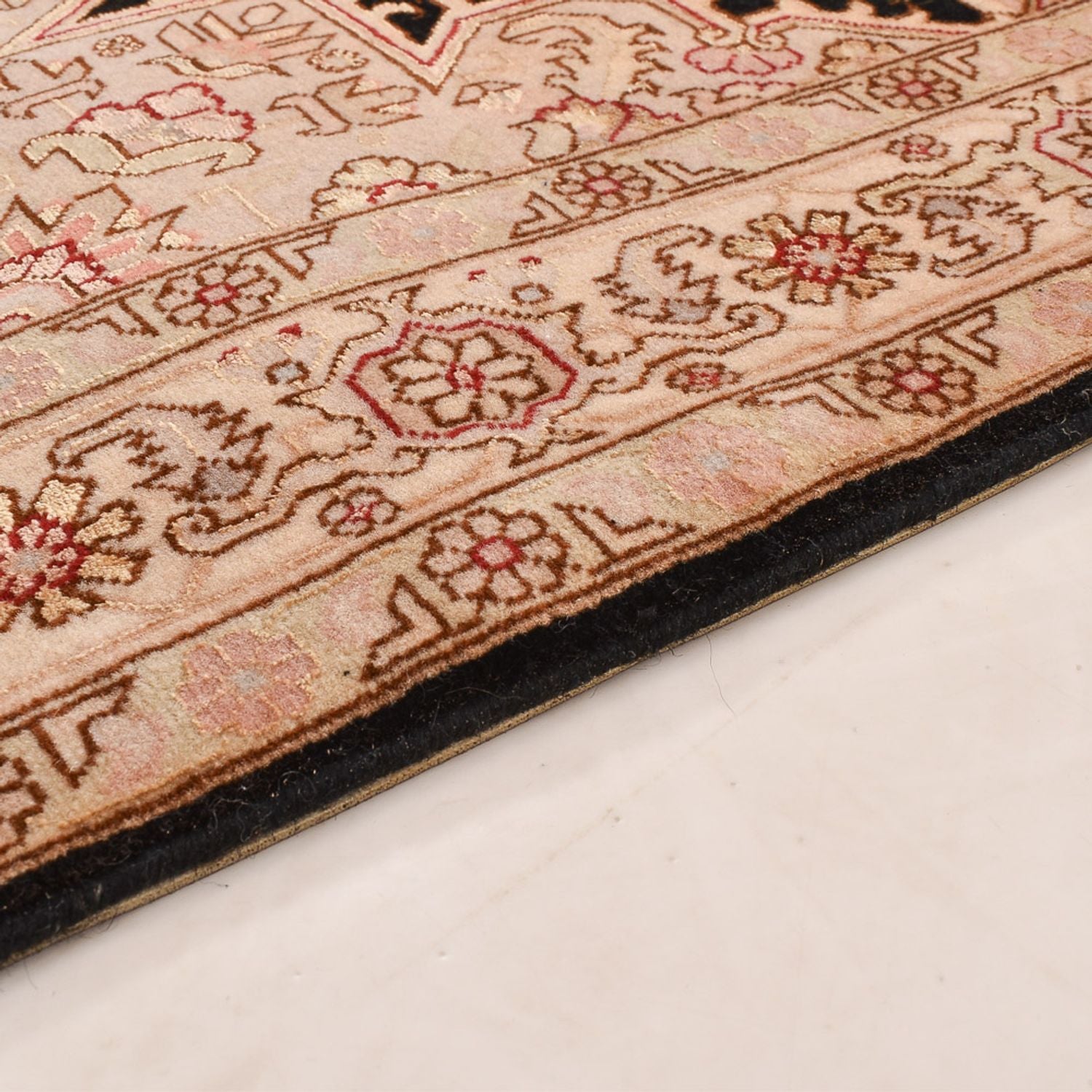Løber Persisk tæppe - Tabriz - Royal - 305 x 80 cm - lys beige