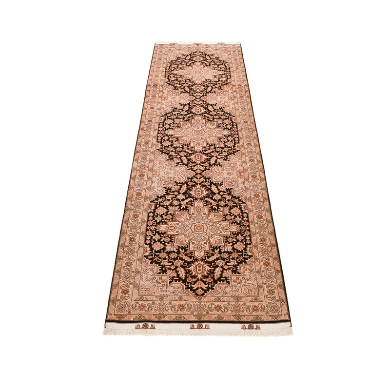 Løber Persisk tæppe - Tabriz - Royal - 305 x 80 cm - lys beige