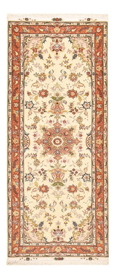 Løber Persisk tæppe - Tabriz - Royal - 197 x 80 cm - beige