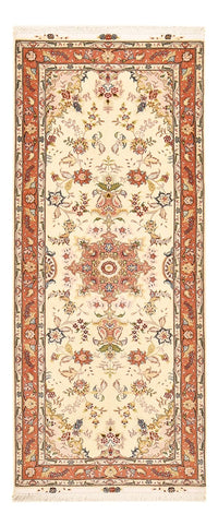 Løber Persisk tæppe - Tabriz - Royal - 197 x 80 cm - beige