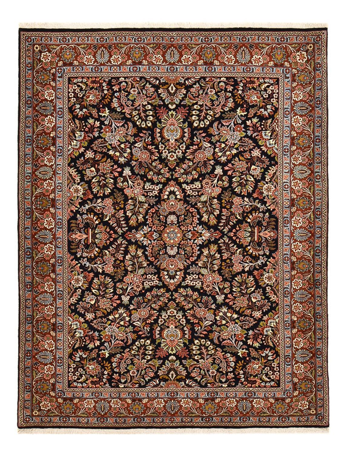 Persisk tæppe - Bijar - 230 x 173 cm - mørkeblå