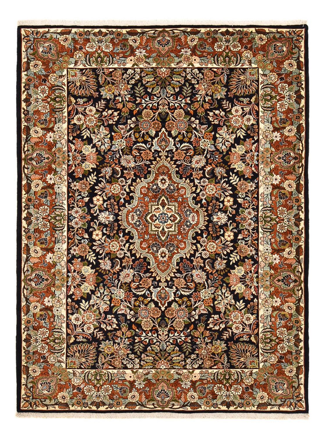 Persisk tæppe - Bijar - 242 x 179 cm - flerfarvet