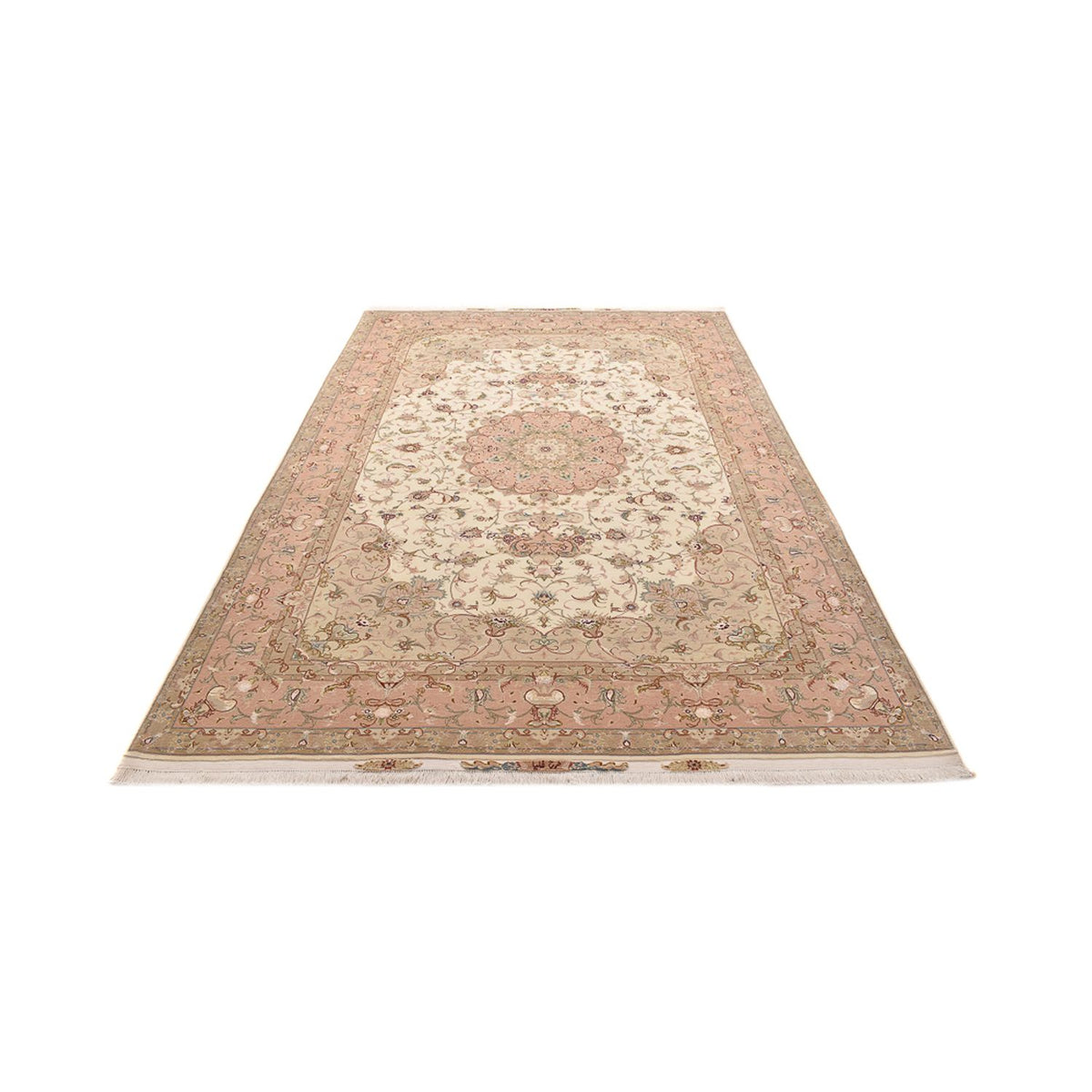 Persisk tæppe - Tabriz - Royal - 298 x 203 cm - lys beige