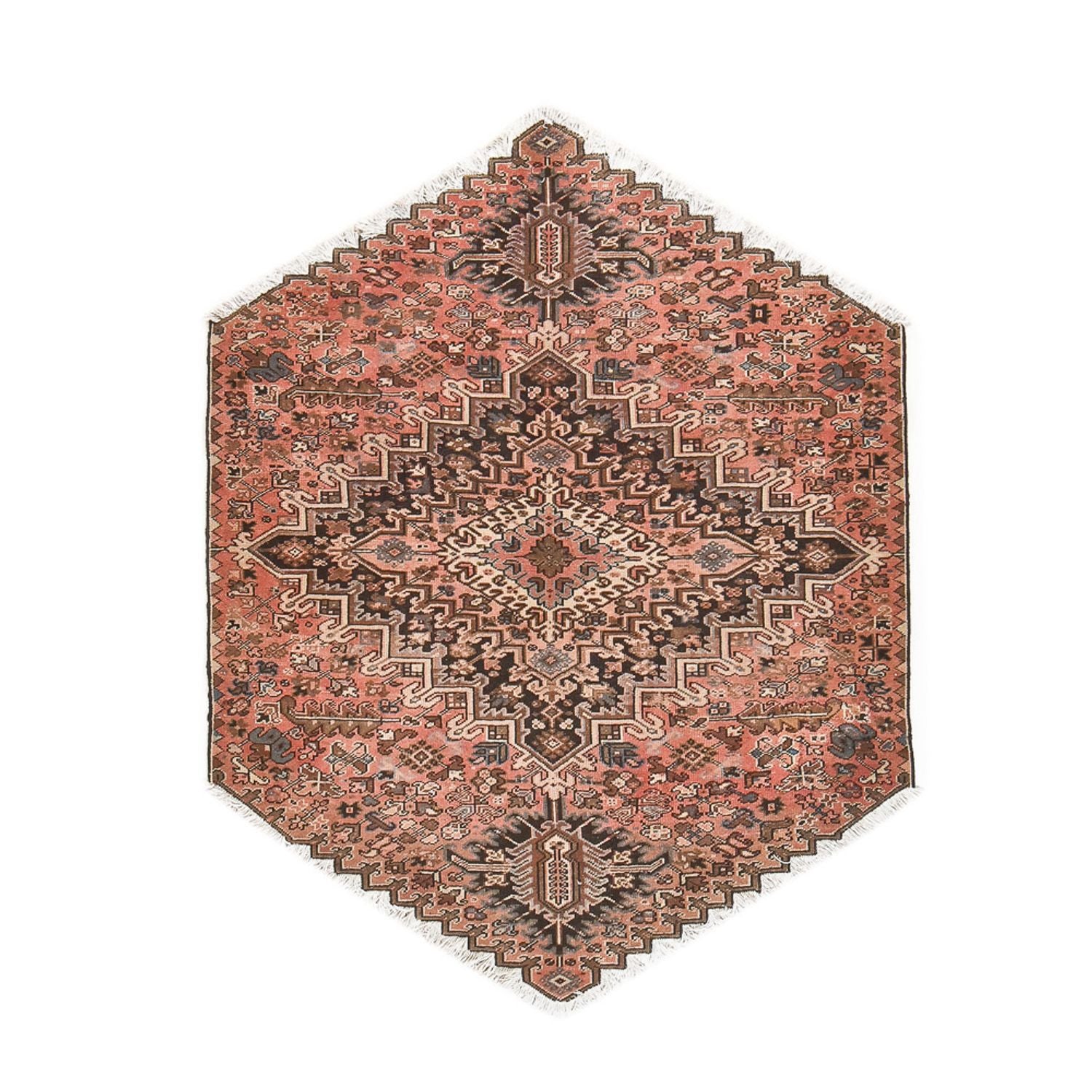 Persisk tæppe - Nomadisk - 180 x 127 cm - lysrød