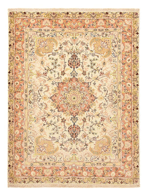 Persisk tæppe - Tabriz - Royal - 210 x 153 cm - lys beige