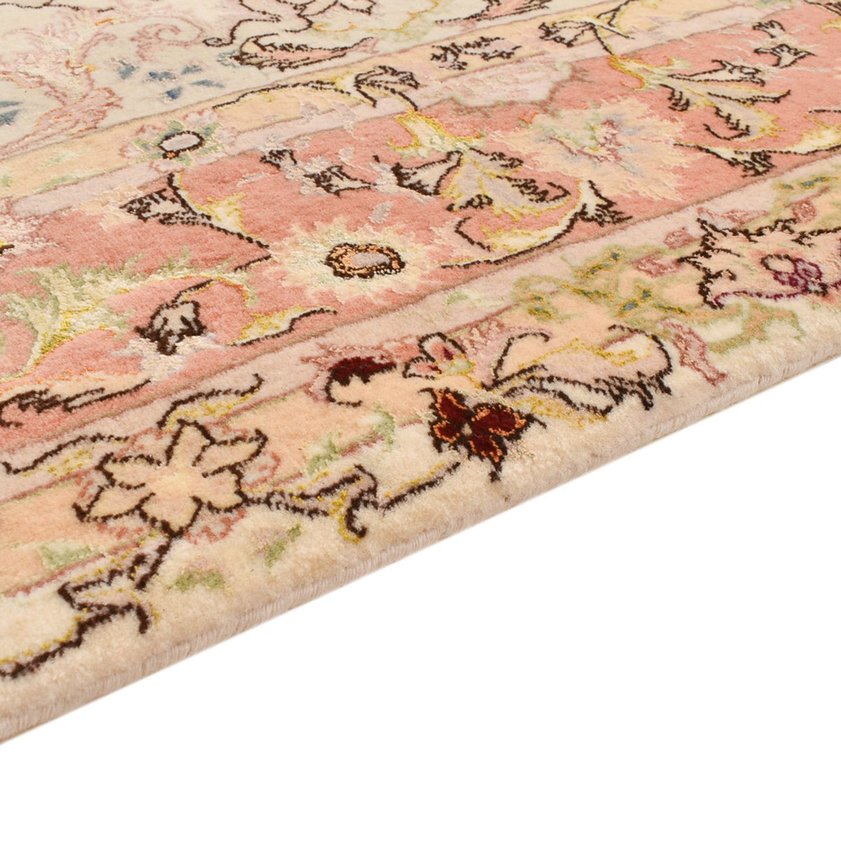 Persisk tæppe - Tabriz - Royal - 210 x 153 cm - lys beige
