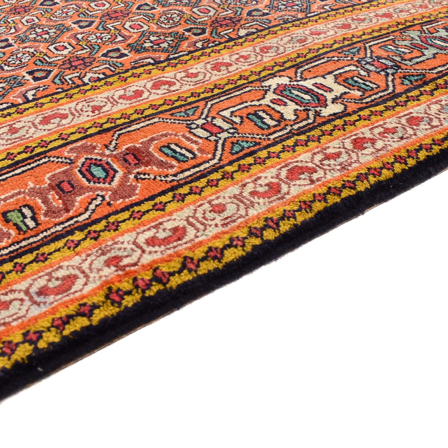 Persisk tæppe - Bijar - 393 x 298 cm - mørk beige