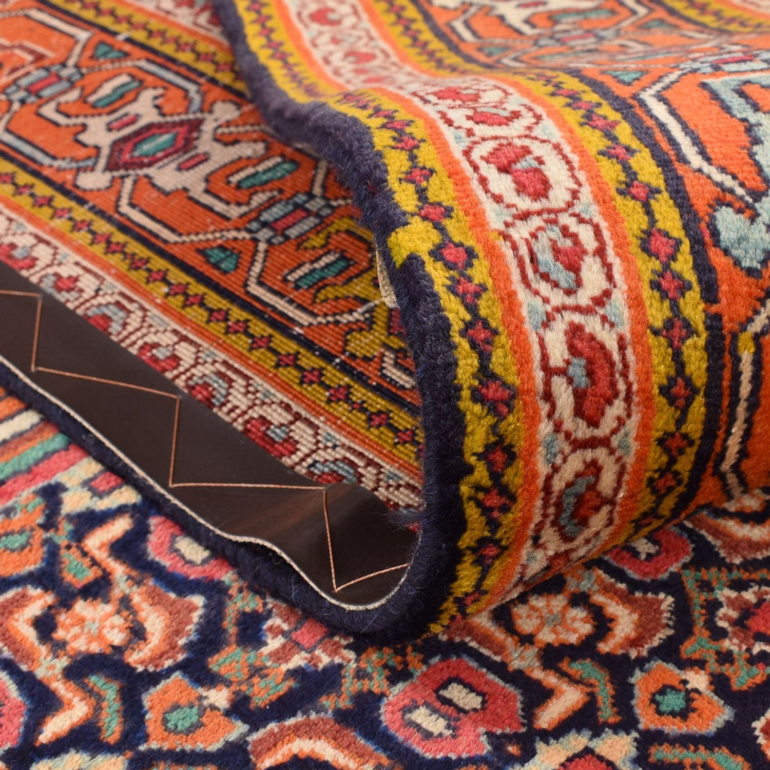 Persisk tæppe - Bijar - 393 x 298 cm - mørk beige