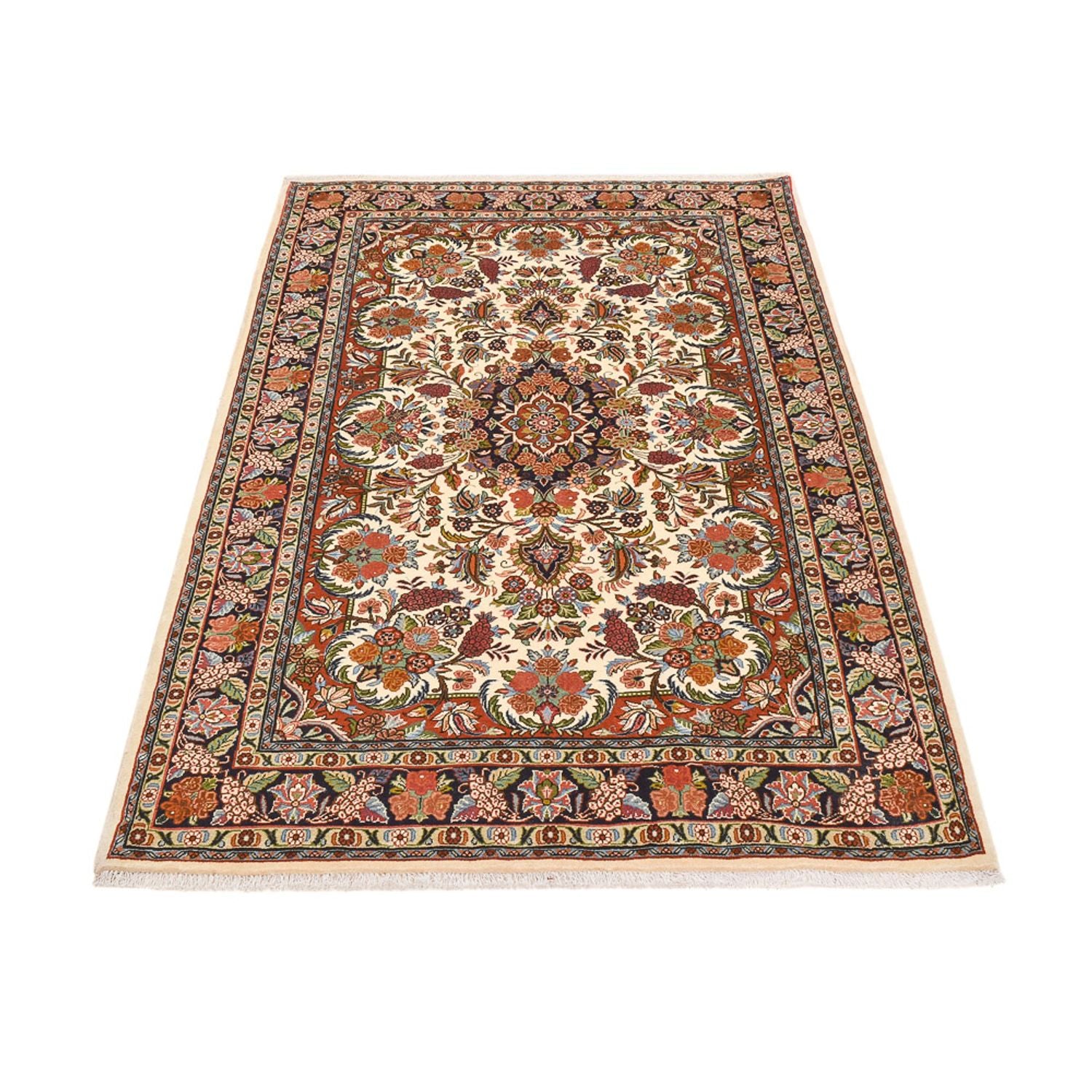 Persisk tæppe - Bijar - 210 x 140 cm - lys beige