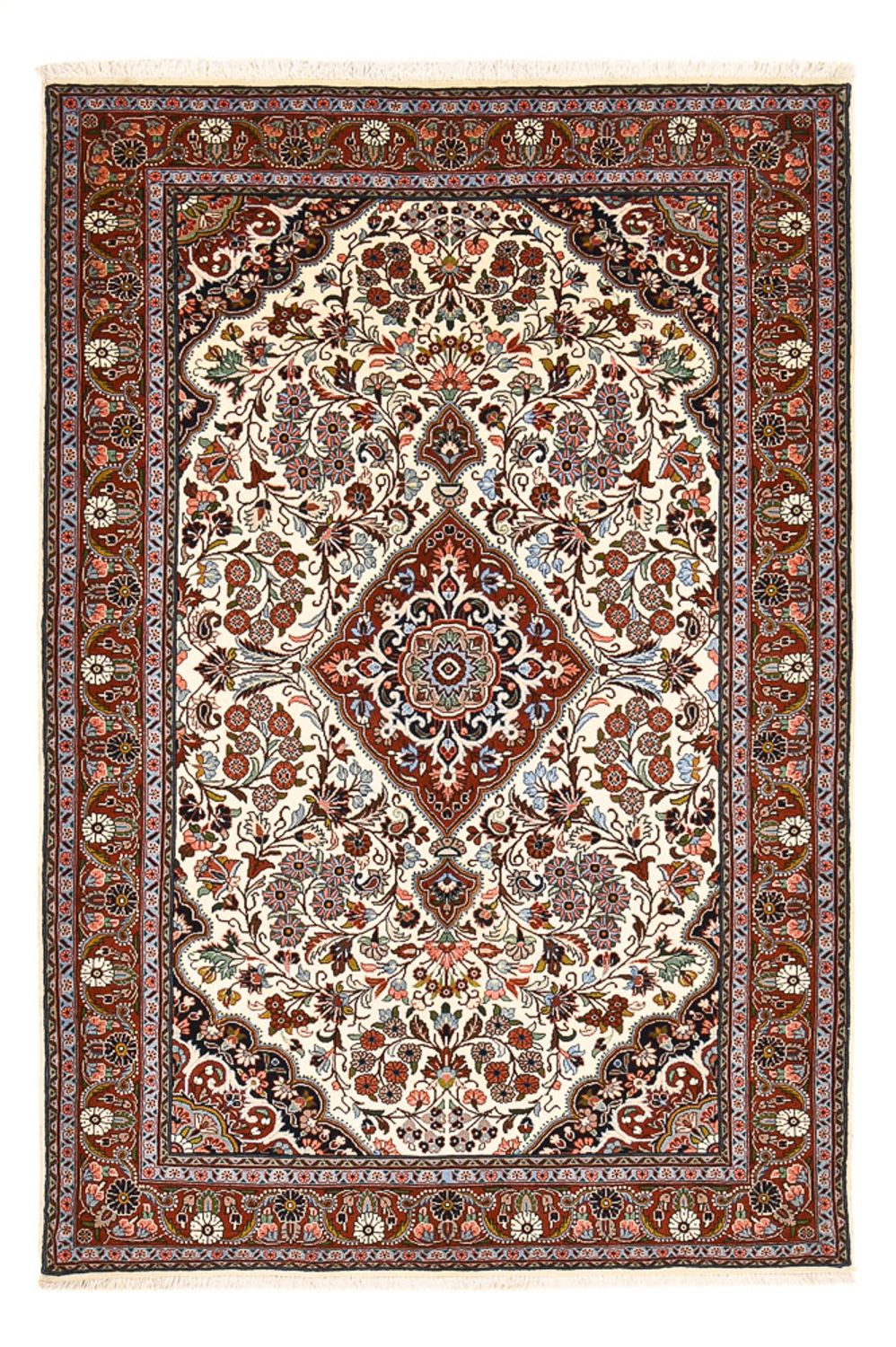 Persisk tæppe - Bijar - 215 x 137 cm - creme
