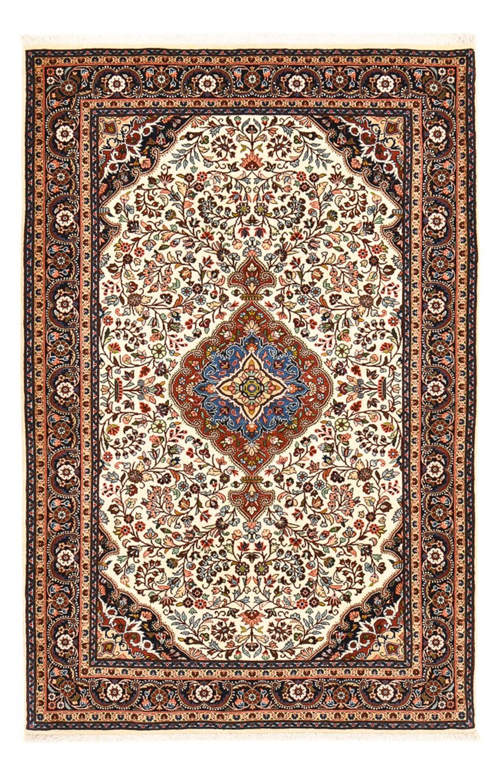 Persisk tæppe - Bijar - 215 x 137 cm - creme