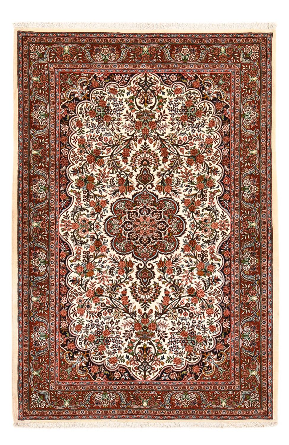 Persisk tæppe - Bijar - 208 x 137 cm - creme