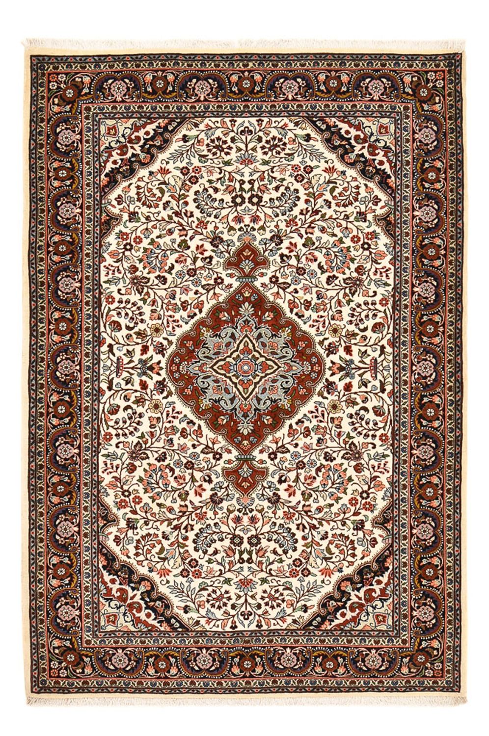 Persisk tæppe - Bijar - 214 x 140 cm - creme