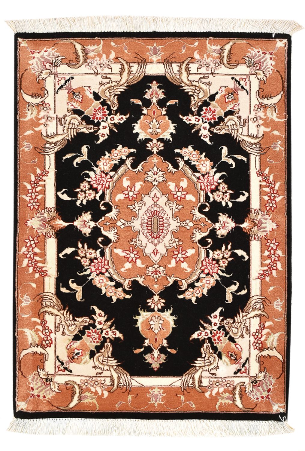 Persisk tæppe - Tabriz - Royal - 88 x 60 cm - mørkeblå