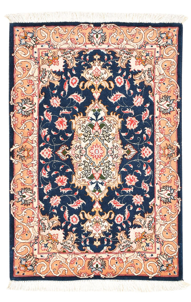Persisk tæppe - Tabriz - Royal - 91 x 59 cm - mørkeblå