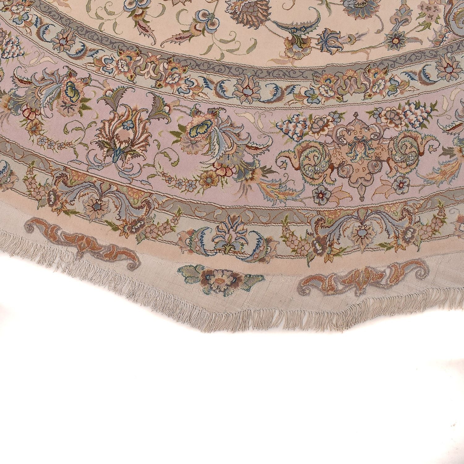 Persisk tæppe - Tabriz - Royal rundt  - 303 x 303 cm - beige