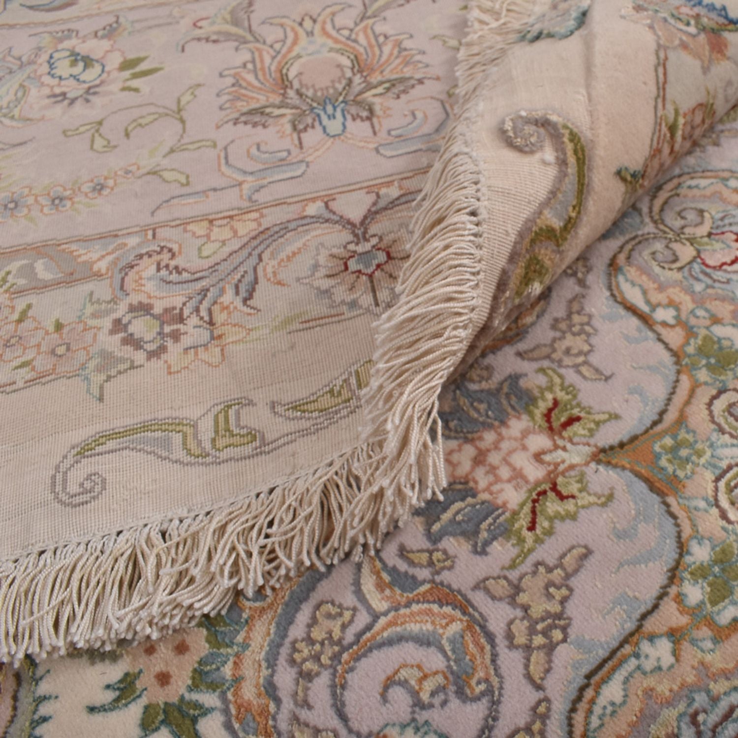Persisk tæppe - Tabriz - Royal rundt  - 303 x 303 cm - beige