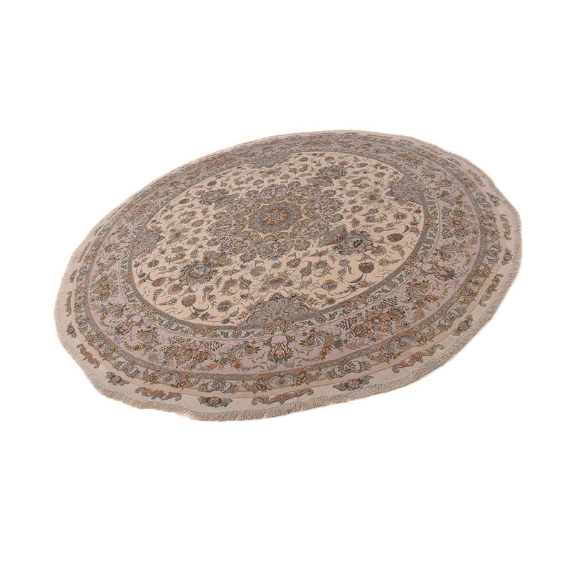 Persisk tæppe - Tabriz - Royal rundt  - 303 x 303 cm - beige