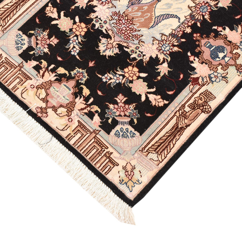 Persisk tæppe - Tabriz - Royal - 90 x 60 cm - mørkeblå