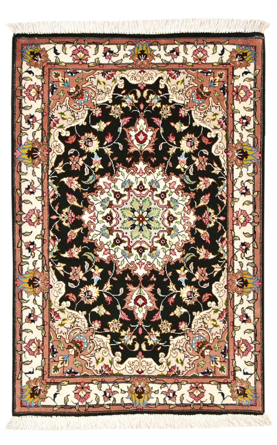 Persisk tæppe - Tabriz - Royal - 90 x 60 cm - mørkeblå