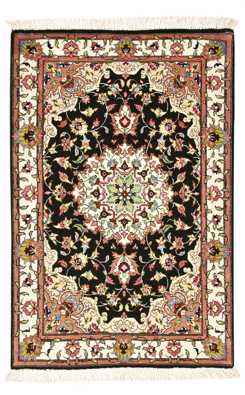 Persisk tæppe - Tabriz - Royal - 90 x 60 cm - mørkeblå