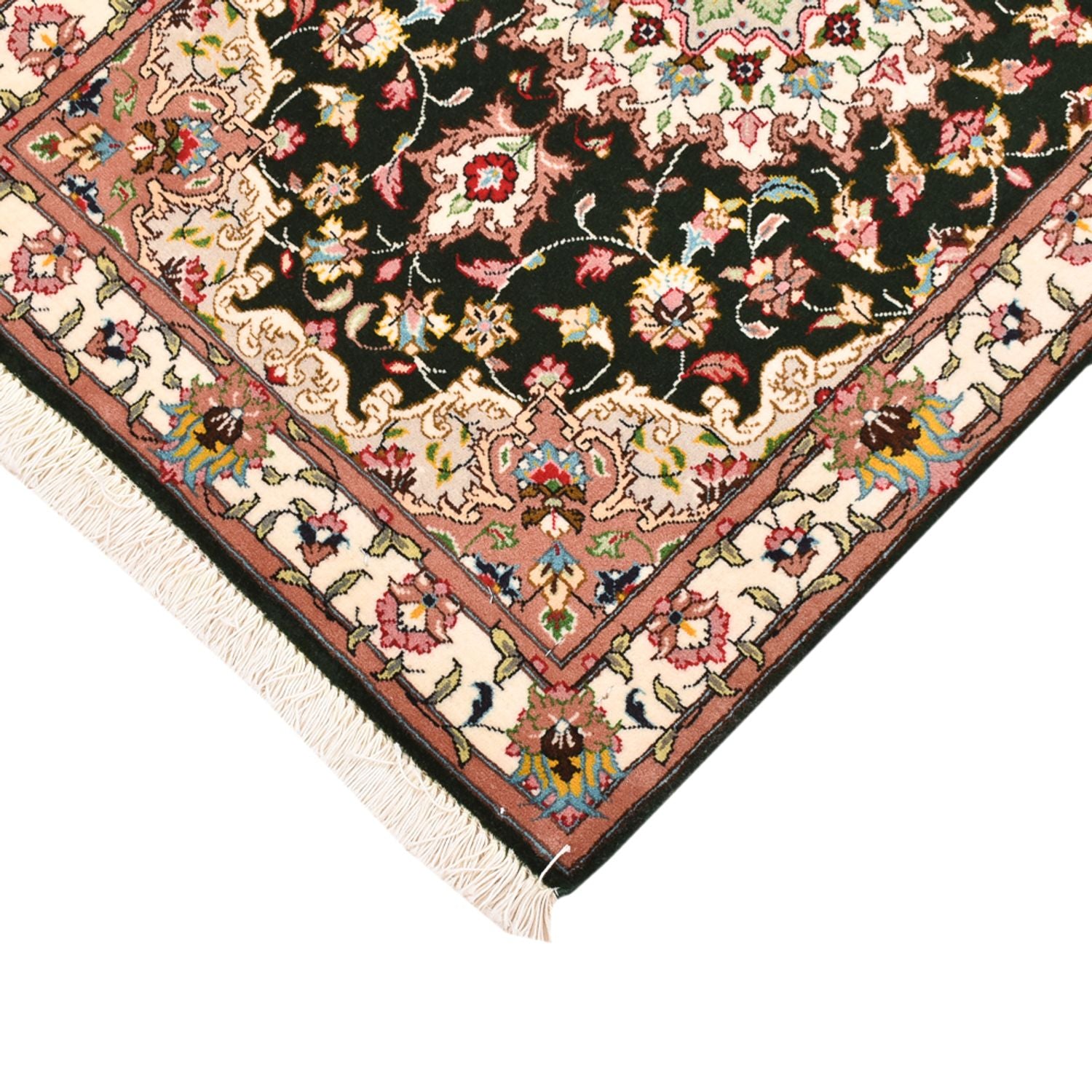 Persisk tæppe - Tabriz - Royal - 90 x 60 cm - mørkeblå