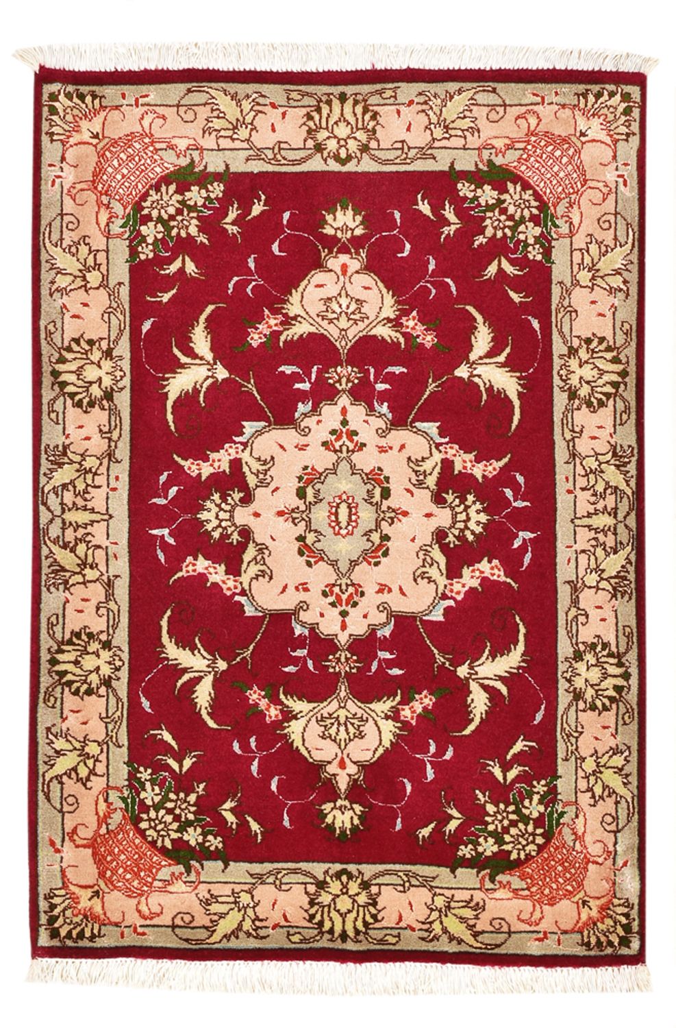 Persisk tæppe - Tabriz - Royal - 90 x 60 cm - rød